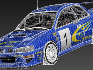 Subaru Impreza STi 22b WRC 1993-2000 3D Model