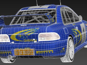 Subaru Impreza STi 22b WRC 1993-2000 3D Model