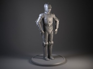 c3po star wars droid robot 3Dモデル