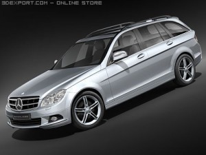 Mercedes-Benz C-class 2008 Estate Midpoly 3D Model