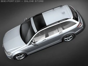 Mercedes-Benz C-class 2008 Estate Midpoly 3D Model
