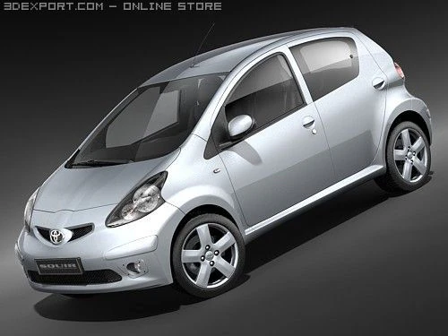 Toyota Aygo 3D Model .c4d .max .obj .3ds .fbx .stl .blend 