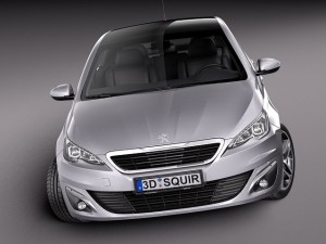 Peugeot 308 2014 3D Model