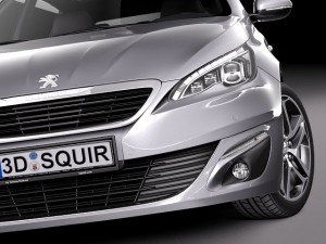 Peugeot 308 2014 3D Model