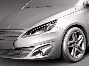 Peugeot 308 2014 3D Model