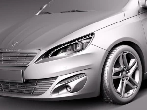 Peugeot 308 2014 3D Model