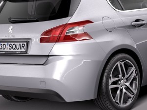 Peugeot 308 2014 3D Model