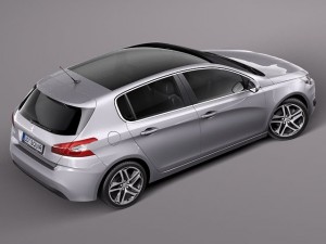 Peugeot 308 2014 3D Model
