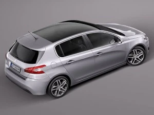 Peugeot 308 2014 3D Model