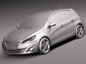 Peugeot 308 2014 3D Model
