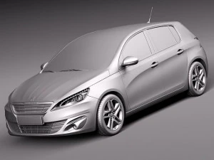 Peugeot 308 2014 3D Model