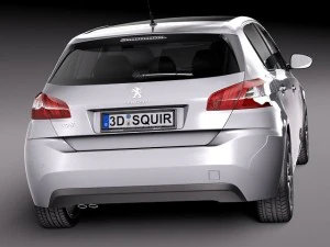 Peugeot 308 2014 3D Model