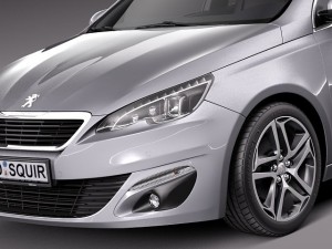 Peugeot 308 2014 3D Model