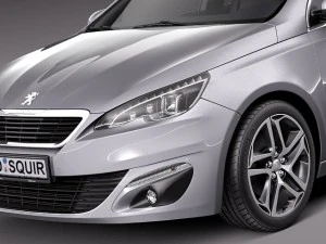 Peugeot 308 2014 3D Model