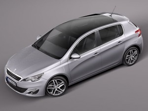 Peugeot 308 2014 3D Model
