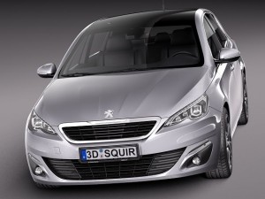 Peugeot 308 2014 3D Model