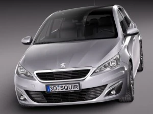 Peugeot 308 2014 3D Model