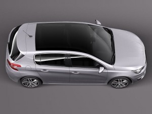 Peugeot 308 2014 3D Model