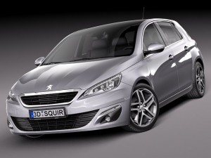 Peugeot 308 2014 3D Model