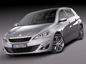 Peugeot 308 2014 3D Model