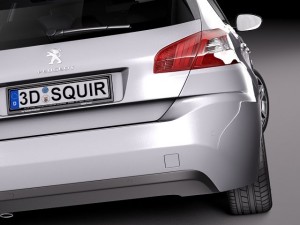 Peugeot 308 2014 3D Model