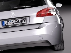 Peugeot 308 2014 3D Model