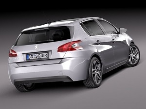 Peugeot 308 2014 3D Model