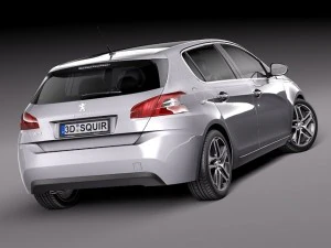 Peugeot 308 2014 3D Model