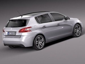 Peugeot 308 2014 3D Model