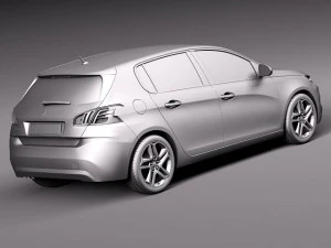 Peugeot 308 2014 3D Model