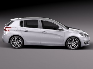 Peugeot 308 2014 3D Model