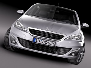 Peugeot 308 2014 3D Model