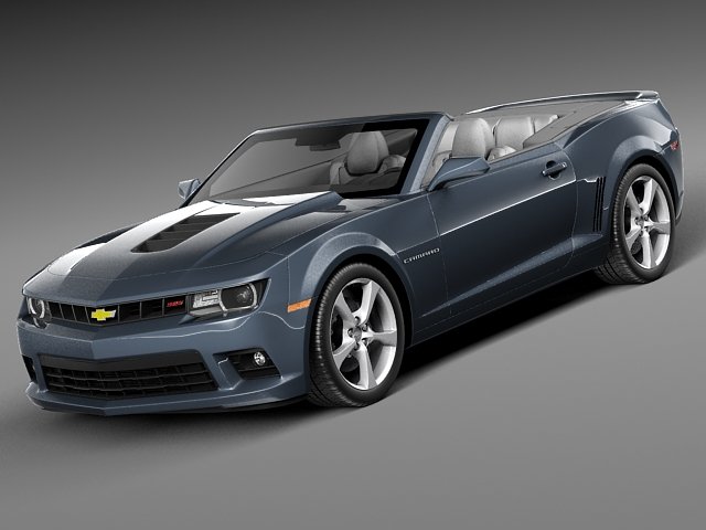 Chevrolet Camaro SS Convertible 2014 3D Model .c4d .max .obj .3ds .fbx .stl .blend 