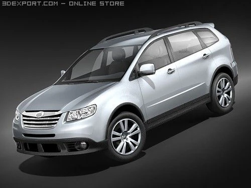 Subaru Tribeca 2008 midpoly 3D Model .c4d .max .obj .3ds .fbx .stl .blend 
