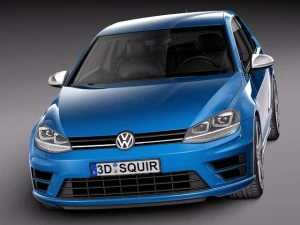 Volkswagen Golf VII R 2014 3D Model