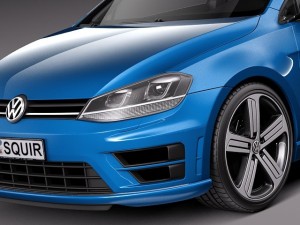 Volkswagen Golf VII R 2014 3D मॉडल