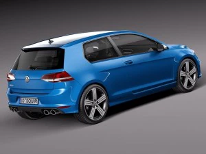 Volkswagen Golf VII R 2014 3D Model