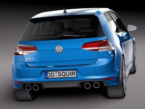 Volkswagen Golf VII R 2014 3D Model