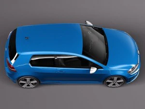 Volkswagen Golf VII R 2014 3D Model