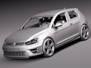Volkswagen Golf VII R 2014 3D Model