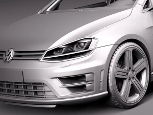 Volkswagen Golf VII R 2014 3D Model