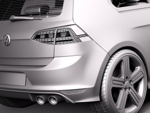Volkswagen Golf VII R 2014 3D मॉडल