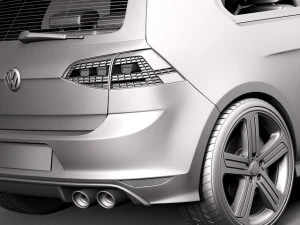 Volkswagen Golf VII R 2014 3D Model