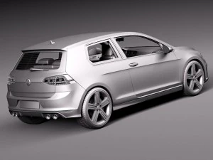 Volkswagen Golf VII R 2014 3D Model