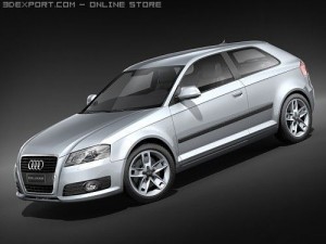 Audi A3 2009 3-door 3D Model