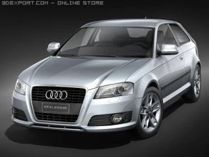 Audi A3 2009 3-door 3D Model