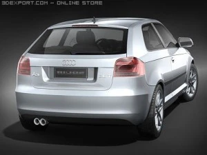 Audi A3 2009 3-door 3D Model