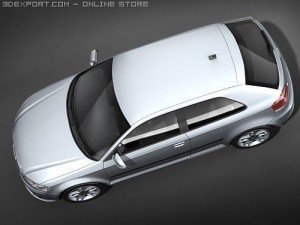 Audi A3 2009 3-door 3D 모델