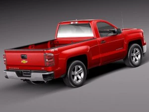 Chevrolet Silverado 2014 Regular Cab 3D Model