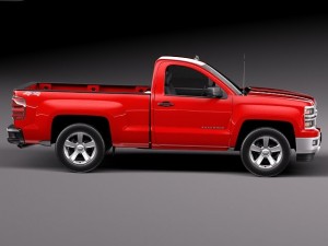 Chevrolet Silverado 2014 Regular Cab 3D Модель